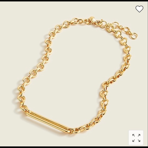 J.Crew Chunky Chain Bar Necklace - Picture 1 of 7